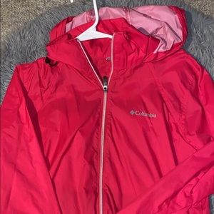 Hot pink Columbia wind breaker